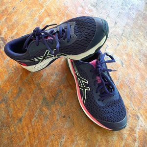 Asics GT-100 Big Girl Size 4.5 Blue and Pink